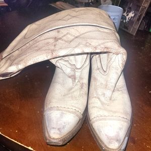 Dusty white Tony Lama Boots.